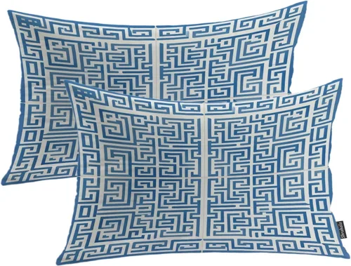 Vista 69 de Shrahala Abstract Art Modern Aesthetic Decorative Pillow Covers, Fluid Forms Minimalist Throw Pillow Cover Blended Hidden Zipper Cushion Cases for