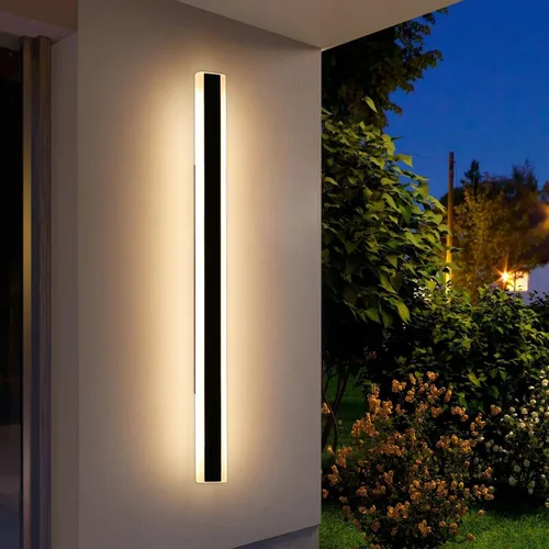 Vista 15 de Luces de Pared Modernas para Exterior de Casa, Apliques de Pared al Aire Libre de 23.6 Pulgadas, 3 Luces Color 3000K/4500K/6000K, Resistente al Agua