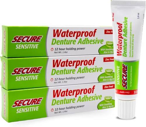 Vista 17 de Crema para dentadura postiza de Secure, 9002240001022, Un solo color, 1, 1 Sello impermeable - Ingredientes de grado alimenticio - Menos adhesivo
