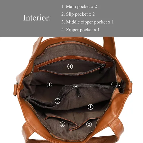 Vista 6 de CHERISH KISS Bolsos de cuero y bolsos de mano para mujer