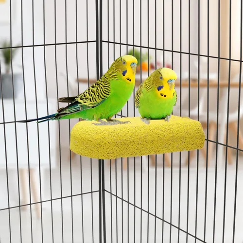 Vista 3 de Pájaro Calcio Dientes Masticar Juguete Hámster Piedra de moler para loro Periquito Cacatúa Conejo Chinchilla Ardilla Jaula Perca Soporte