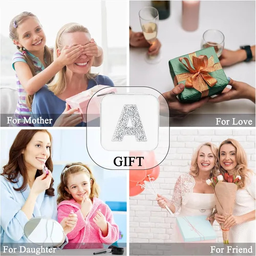 Vista 6 de Parima Regalos de cumpleaños para mujeres, adolescentes y niñas Cajas de regalo de joyería de viaje pequeñas, estuche organizador de 6, 7, 8, 9
