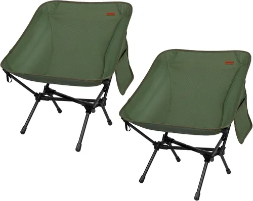 Vista 8 de TOBTOS Silla de camping portátil de respaldo alto, soporta 440 libras, silla plegable ultraligera con soporte para la cabeza, silla de mochilero