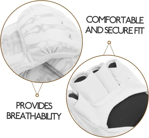 Vista 7 de Guantes de boxeo para hombres y mujeres, protección mejorada, guantes de medio dedo para jóvenes y adultos, equipo de entrenamiento acolchado