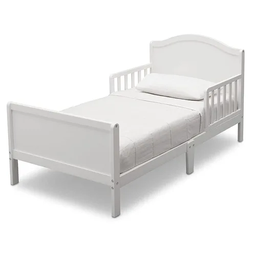 Vista 5 de Delta Children Bennett Wood - Cama para niños pequeños, certificado Greenguard Gold, blanco Bianca