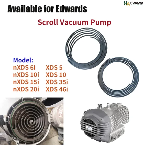 Vista 5 de Tip Seal Service para bombas de desplazamiento seco Edwards XDS5, material de teflón formulado, alternativa para A72601805, gris oscuro, un juego