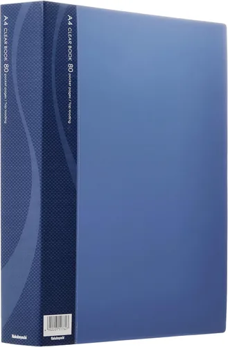 Vista 9 de Nakabayashi CB1033B-N Clear Book, Basic Color, A4, S-Shaped, 40P, Blue