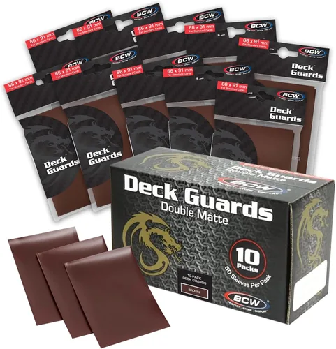 Vista 13 de BCW Deck Guard - Fundas dobles mate para tarjetas, caja de 500 unidades (10 paquetes de 50 fundas), sin ácidos, sin PVC, se adapta a tarjetas