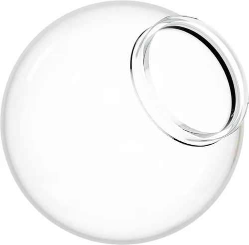 Vista 22 de Globo de poste de lámpara de acrílico transparente de 8 pulgadas, textura suave con cuello de tornillo de 3.24 pulgadas, fabricado en los Estados