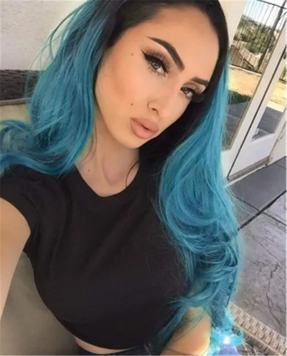 Vista 3 de YOMXL moda mujeres rizado Cosplay peluca larga rizado recta ondulado peluca sintética rosa púrpura Cosplay Cosplay fiesta diaria resistente al calor