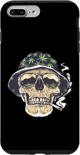 Vista 12 de Funda para iPhone 16 Marihuana Smoking Skull Camo Island Chilling Weed Stoner 420