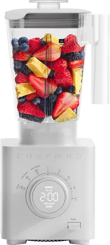 Vista 13 de Chefman Obliterator - Licuadora de encimera de 48 onzas para batidos, motor de 1380 W para triturar hielo, nueces y frutas congeladas con cuchilla