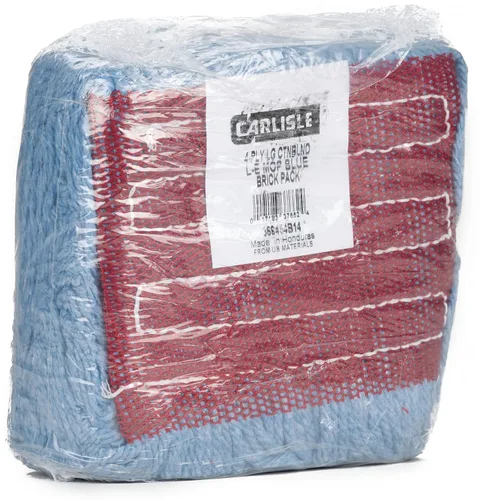 Vista 3 de Carlisle FoodService Products 369454B14 - Cabezal de trapeador con extremo en bucle con banda roja, azul, grande (paquete de 12)