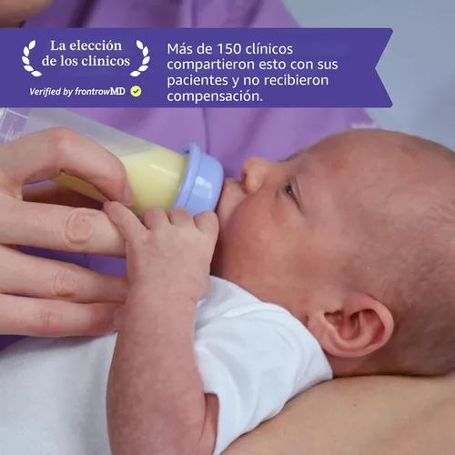 Vista 2 de nfant 2 pezones de biberón de flujo estándar (0.6 fl oz/min) – Se adapta a biberones de guardería de hospital listos para alimentar y biberones