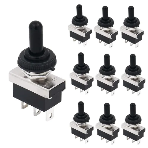 Vista 11 de Baomain, interruptor de conmutación SPST con apagado-encendido, 2 clavijas, 12 V 25 A con cubierta impermeable para auto