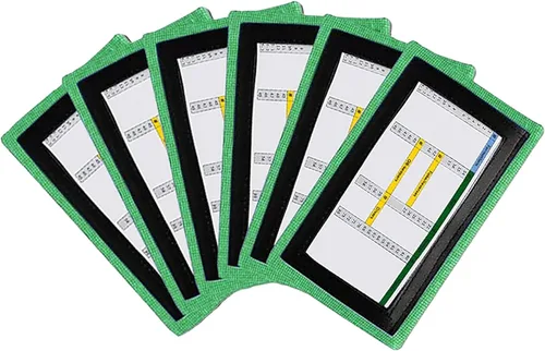Vista 16 de Playbook Wristband QB, Adult Playbook,3 Slots, 6 Pack Negro