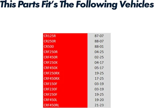 Vista 2 de SCAR Piñón trasero de aleación de aluminio compatible con Honda CR CRF 125 150F 230F 250 250F 250R 250RX 450R 250X 450X 450RX 450L 450RL 87-26, rojo