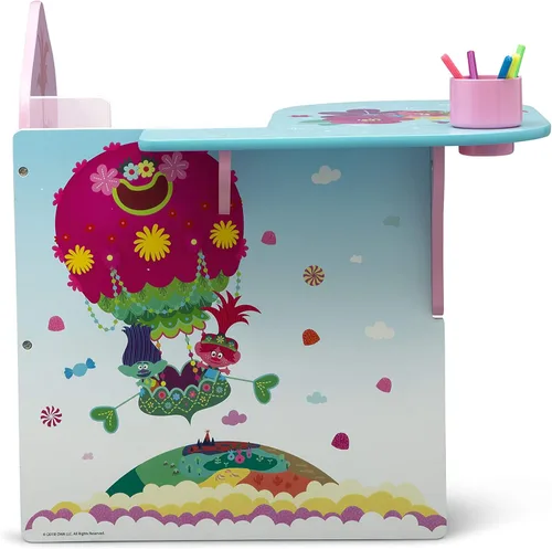 Vista 7 de Delta Children Escritorio con silla con contenedor de almacenamiento + diseño y almacenamiento de 6 contenedores organizador de almacenamiento