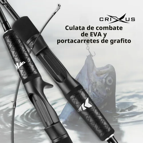 Vista 2 de KastKing Crixus Fishing Rods,IM6 Graphite Spinning Rod & Casting Rod W/Zirconium Oxide Ring Stainless Steel Guides, SuperPolymer Handle