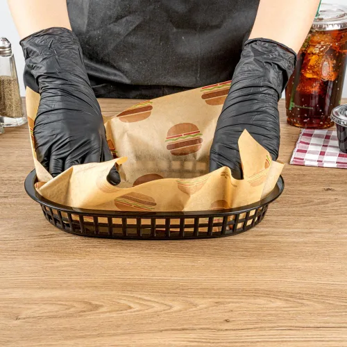 Vista 6 de Restaurantware Cestas de comida rápida de 10.5 x 7.3 x 1.5 pulgadas, 10 cestas ovaladas para delicatessen, aptas para microondas, lavavajillas