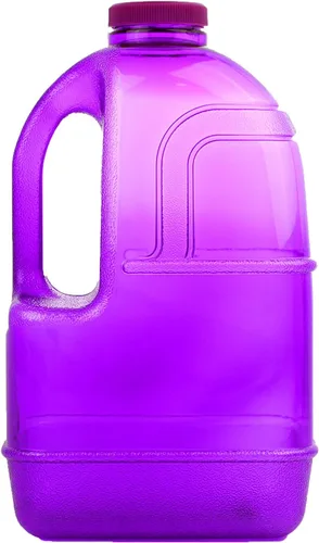 Vista 4 de botella de agua cuadrada de 1 galón, sin BPA, con tapa de 48 mm (negra)