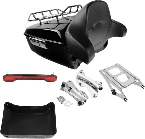 Vista 37 de TCMT King Tour Pack Portaequipajes de moto, diseñado para modelos Harley Davidson Touring 2014-2020
