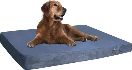 Vista 7 de Dogbed4less Cama refrescante de espuma viscoelástica para perros medianos con funda lavable, forro impermeable y funda extra externa para cama