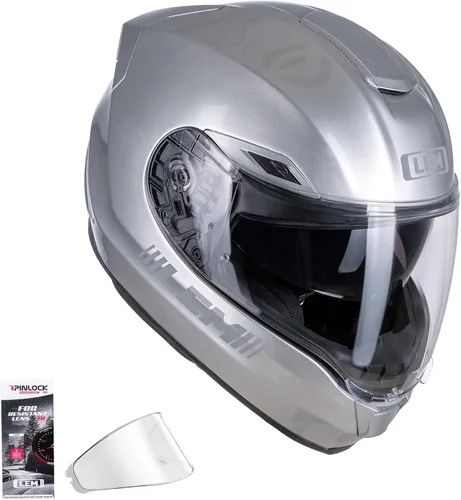Vista 13 de LEM Cascos de motocicleta de cara completa, cascos para hombres, con certificado DOT, PINLOCK y DVS de doble visión, casco de motocicleta de calle