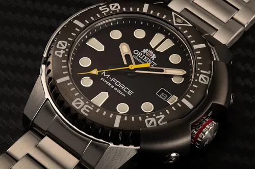 Vista 5 de Orient M-Force Reloj automático con esfera negra RA-AC0L01B00B, Negro -, Buzo
