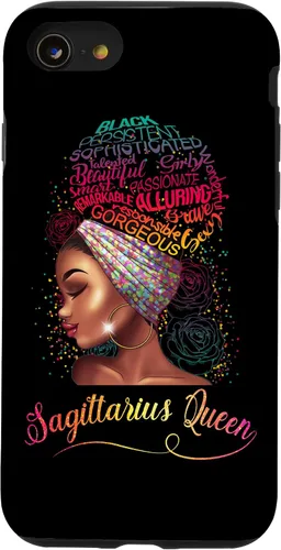 Vista 18 de iPhone 16 Sagittarius Queen Women November December Melanin Birthday Case