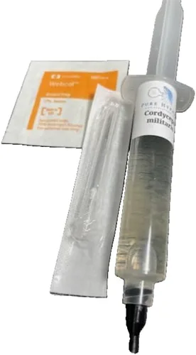 Vista 2 de Cordyceps micelio de hongos - (Cordyceps militaris) (0.3 fl oz de cultivo líquido)