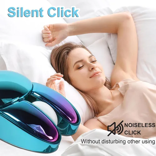 Vista 4 de Ratón inalámbrico Bluetooth lindo conejito de doble modo ratón portátil pequeño 2.4G ratón óptico con receptor USB silencioso azul Kawaii conejo