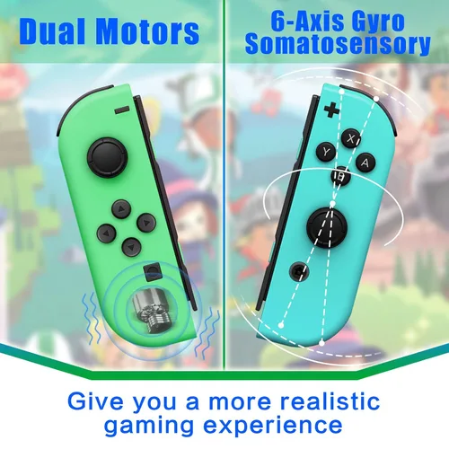 Vista 5 de PPMTS Switch Controllers,Replacement for Nintendo Switch Controller, Compatible with Nintendo Switch Wireless LR Controller with Double Vibration