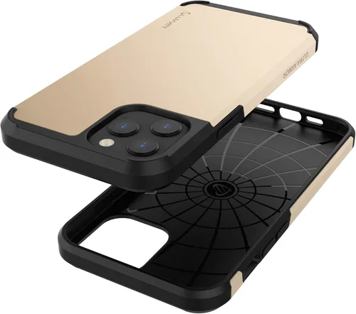 Vista 6 de Luvvitt Ultra Armor Funda diseñada para iPhone 12 Pro Max con placa de metal extraíble para soporte magnético