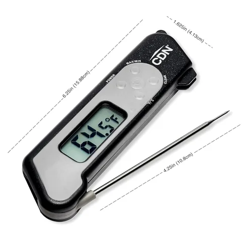 Vista 4 de CDN TCT572-B ProAccurate Termómetro de cocción plegable digital de lectura instantánea Termómetro-NSF negro