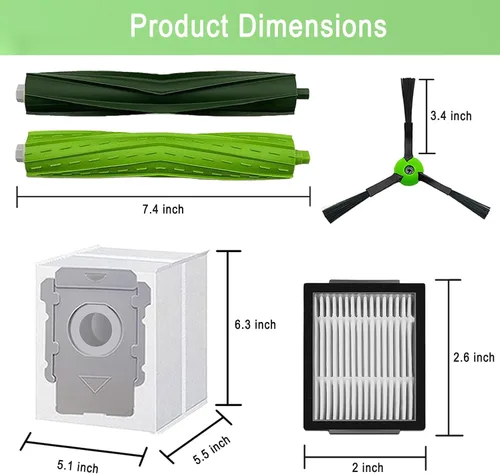 Vista 4 de Piezas de repuesto para iRobot Roomba E5 E6 E7 i2 i3 i3+i4 i4+ i5 i5+ i6 i6+ i7 i7+ i8 i8+/Plus i1 E i j Series Robot Aspirador, 1