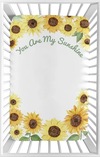 Vista 11 de Sweet Jojo Designs Sábana bajera para cuna de bebé 100% algodón (hojas florales bohemias) para niñas y niños, guardería infantil, habitación