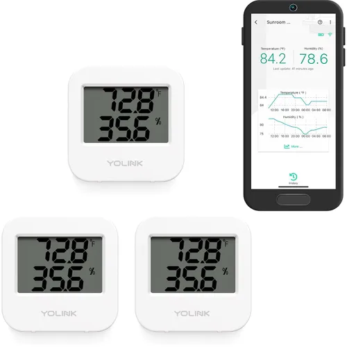 Vista 11 de Sensor de temperatura inalámbrico inteligente y sensor de humedad de amplio rango (-22 a 158 grados) para monitoreo de refrigerador, monitoreo