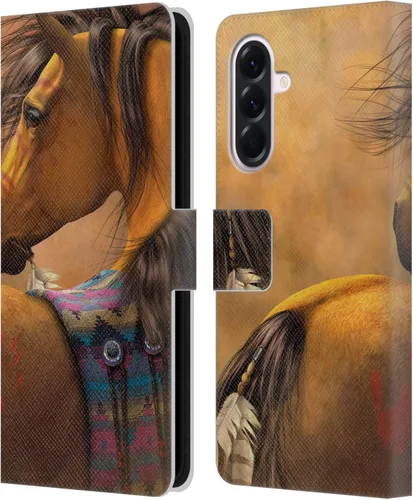 Vista 8 de Head Case Designs Officially Licensed Laurie Prindle A Morgan Christmas Western Stallion Leather Wallet Case Compatible with Samsung Galaxy A07 4G