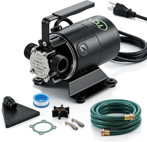 Vista 9 de Bomba de transferencia de agua 1/10HP 330GPH Bomba de utilidad autocebante (bomba sumergible de 1/3 HP)