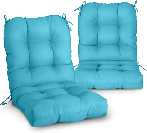 Vista 25 de EAGLE PEAK Cojín Acolchado para Silla de Exterior/Interior para Asiento/Respaldo, Juego de 1, 42'' x 21'', Azul Claro