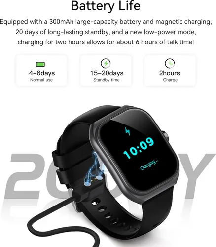 Vista 7 de Relojes inteligentes para hombres (respuesta/hacer llamadas), reloj de monitor de fitness HD de pantalla curva de 2.01 pulgadas con monitor