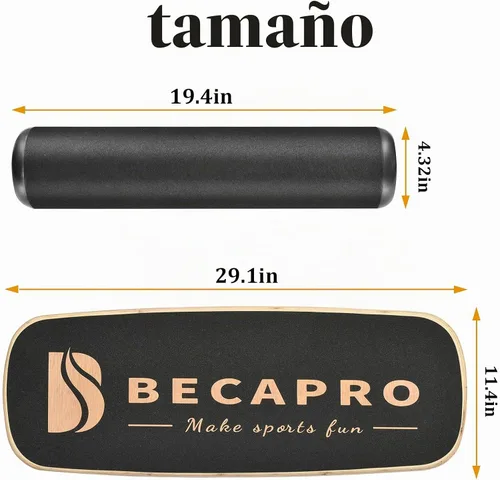 Vista 3 de Tabla de equilibrio con tapones ajustables de madera - 3 opciones de distancia diferentes - Equipo de ejercicio de equilibrio para trabajo