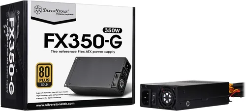 Vista 4 de SilverStone Technology - Fuente de alimentación ATX flexible de 350 watts con cables fijos y 80 Plus Gold con conector PCIe de 6 pines