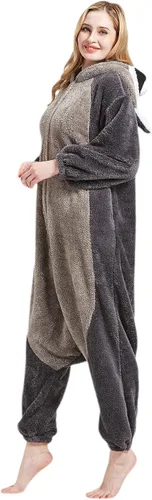 Vista 5 de DarkCom Unisex Adult Cosplay Animal Onesie Halloween Costume Christmas One Piece Pajamas Sleepwear for Women Men