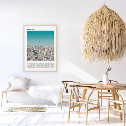 Vista 5 de Póster de viaje de Amman, arte de pared de Ammán, impresión de póster de ammán, foto de ammán, decoración de ammán, Jordania