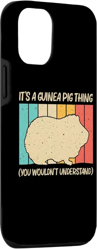 Vista 3 de Funda mullida para iPhone 15 con diseño de conejillo de indias divertido para hombres y mujeres