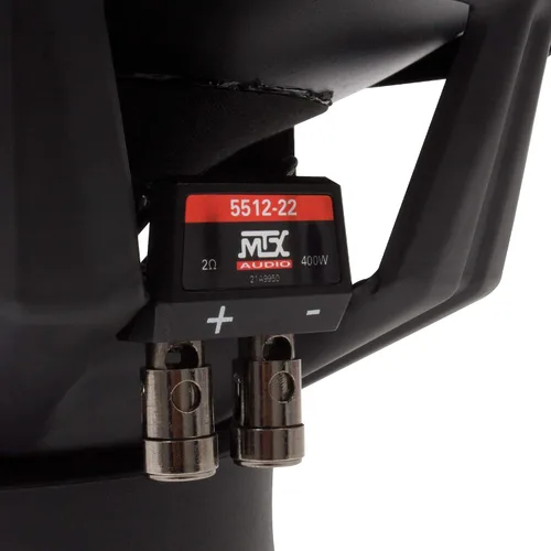 Vista 5 de MTX 5512-22 12" 800 vatios pico/400 vatios RMS DVC 2-ohm subwoofer de audio para coche