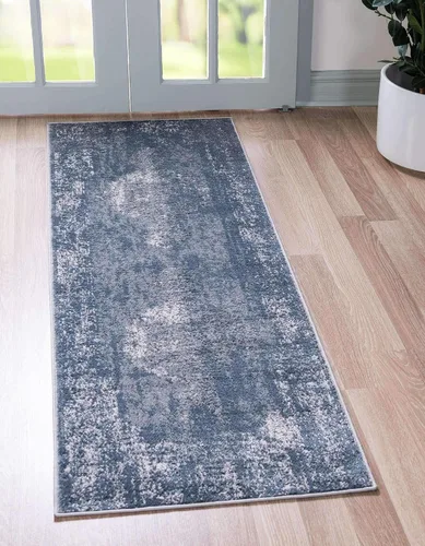 Vista 20 de Unique Loom Portland Collection - Alfombra rectangular de madera (2 pies 2 pulgadas x 3 pies 1 pulgada, rectangular, azul/marfil)