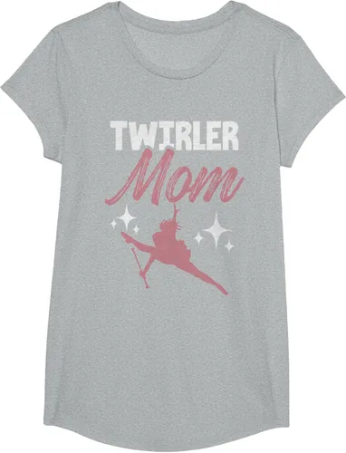Vista 80 de Twirler Mom Baton Twirl Mother Majorette Twirling Camiseta, Negro, S
